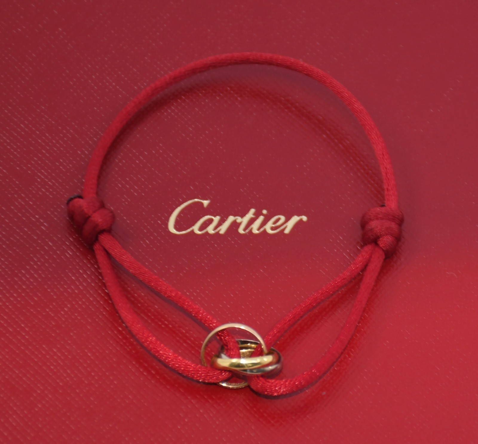 Cartier Trinity 18K Tri-Color Gold Rope Chain Bracelet