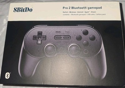 8BitDo Pro 2 Bluetooth Gamepad Black Edition 80GJ for Switch, Windows, Android