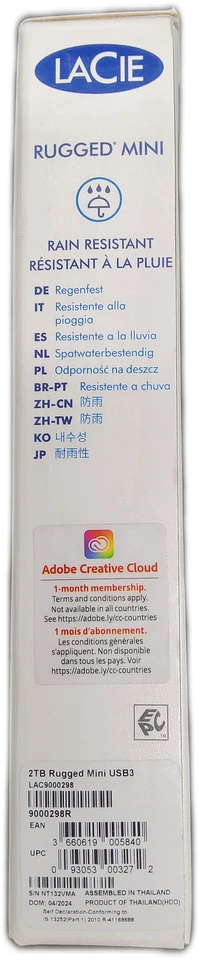 LaCie Rugged Mini 2TB Portable HDD USB 3.0 - Image 3 of 4