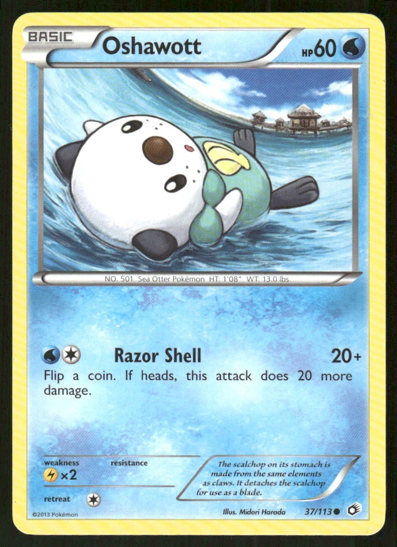 Pokemon Tcg Oshawott #37 Pokemon Legendary Treasures LP