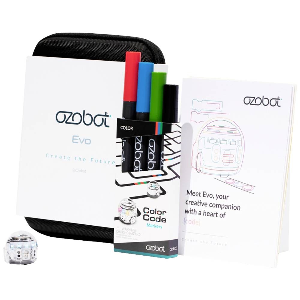 Ozobot EVO robot éducatif 050110-01 blanc avec kit d'entrée pour codage STEM