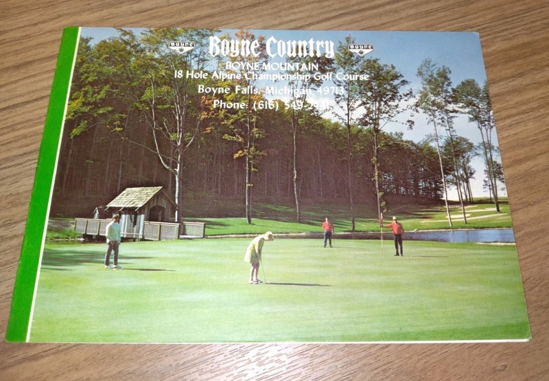1973 Boyne Country Mountain Championship Golf Course Score Card Falls Michigan 