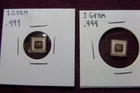 Geiger Edelmetalle 999 Fine Silver (2) 1 Gram Squares/Bars