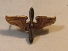 AE CO WW2 USAAF PILOTS COLLAR INSIGNIA WING PIN MILITARY