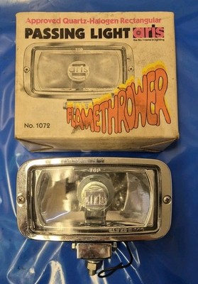 Vintage Aris Flammenwerfer 1072 rechteckig Nebelscheinwerfer Quarz Halogen 