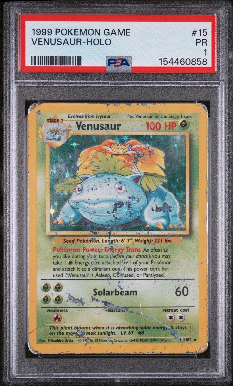 Venusaur 1999 Pokemon Game #15 Unlimited Holo Price Guide - Sports Card  Investor