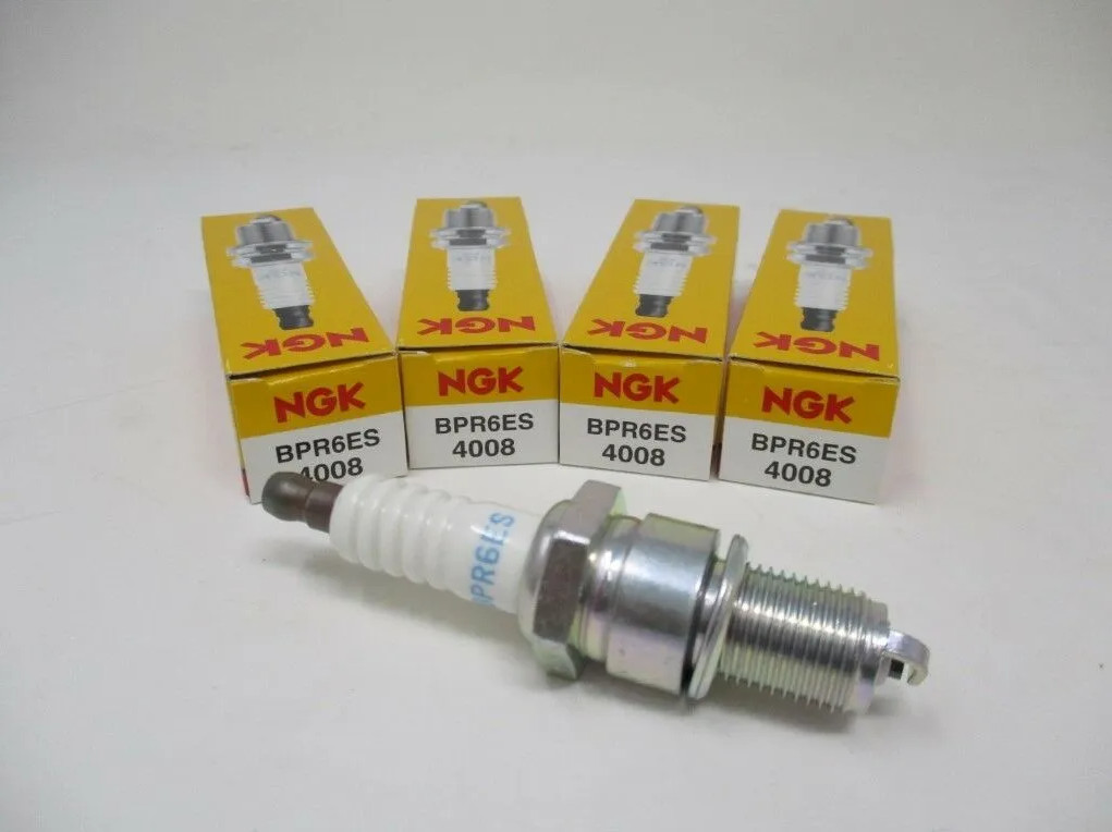 NGK BPR6ES Standard Spark Plugs 4008 QTY-4 for Honda Kawasaki Yamaha BPR6ES 4008