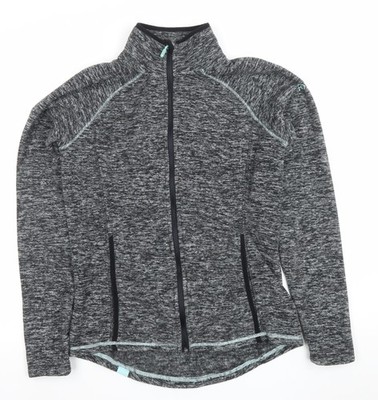 Roxy leichte Damen Fleecejacke grau durchgehender Reißverschluss Größe L