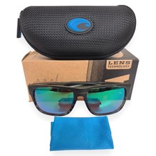 Costa Del Mar Spearo XL Sunglasses Matte Reef Green Polarized Glass w/case