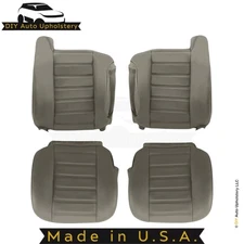 2003-2007 Fits Hummer H2 Leatherette Front Replacement Seat Covers Wheat Gray