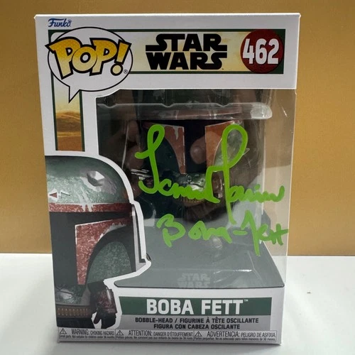 SIGNED Funko Pop! STAR WARS - BOBA FETT #462 COA AUTHENTICATED Free Ship & Case