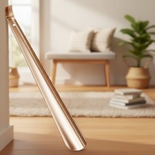 Durable 16.5" Stainless Steel Shoe Horn Essential Tool for Seniors' Mobility