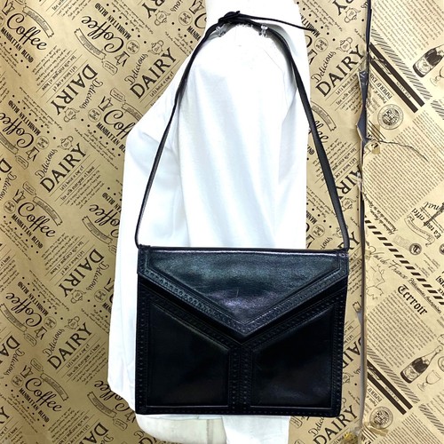 Yves Saint Laurent YSL Shoulder Bag Leather Black Pochette Formal Y260405-5