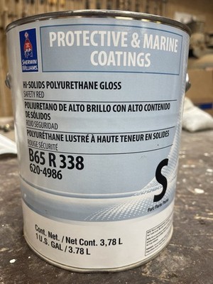 Sherwin Williams High Solids Industrial Polyurethane Gloss Part  S  /Safety Red
