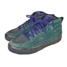 Vintage Reebok Outdoor Mid Boots Women's 9 Green Purple Lace Up RA502 GPC