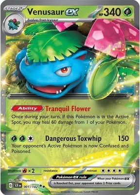 Venusaur ex (Stellar Crown Stamp) 001/142 Miscellaneous Cards & Products Holo
