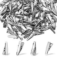 120 Pcs Small Alligator Hair Clips, 0.98Inches Silver Metal Alligator Hair Pi...
