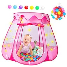 Ball Pits with 50 Balls, Pop up Tents for Kids with Tent with 50 balls/lights