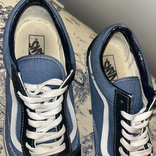 VANS Old Skool Navy Blue Canvas Suede Sneakers Men 13 - Picture 4 of 7