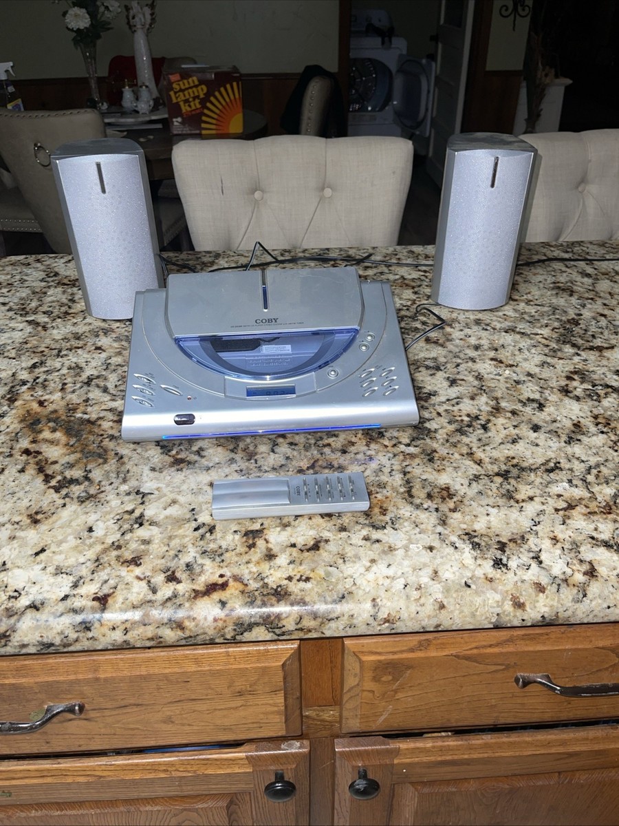 Coby CX-CD 395 AM/FM CD Player Comes With Two Speakers, Remote And