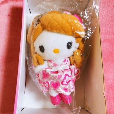 Rare Hello Kitty x Momoeri Mascot Plush Doll Sanrio Gal Kitty Collectible