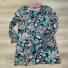 Lilly Pulitzer Diann Long Sleeve Dress High Tide Navy Shes Got Sol XXL NWT