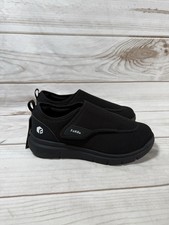 Fitville Marca Men Size 11 EEWide Easy Top Wings Black Diabetic Shoes Adjustable
