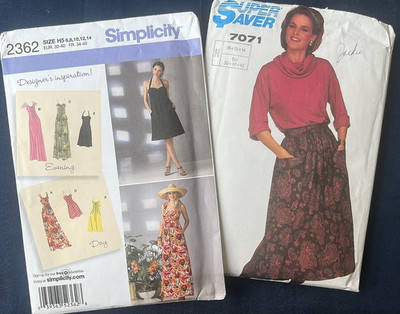 Simplicity 2362 (2010) Dress & 7071 (1985) Top and Skirt