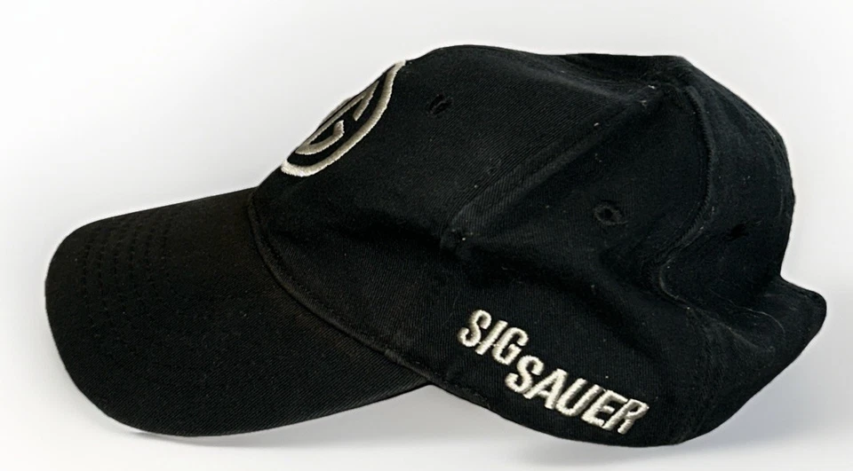 Sig Sauer Firearms Black Adjustable Embroidered Hat Strap-back Black Side Logo - Image 2 of 4