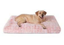 Fluffy Dog Crate Bed, Extra Large Dog Pillow, 47"x29", Pink