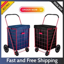 Waterproof Shopping Cart Liner – 18"x15"x24", Black/Blue, Secure Fit & Durable..