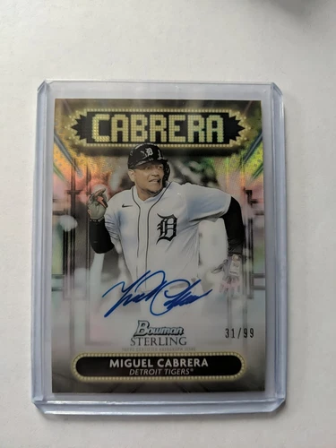 2022 Bowman Sterling Miguel Cabrera Signage Autograph Card SSA-MC 31/99