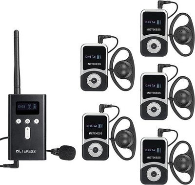 Retekess T130S Wireless Tourist Guide System49 Channel Audio Intermediate System