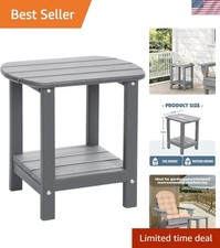 Compact 16.5” HDPE Outdoor Table - Perfect for Beach, Camping, Porch & Garden