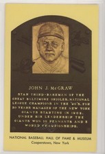 1964-81 National Baseball Hall of Fame and Museum Postcards John McGraw HOF 3d5
