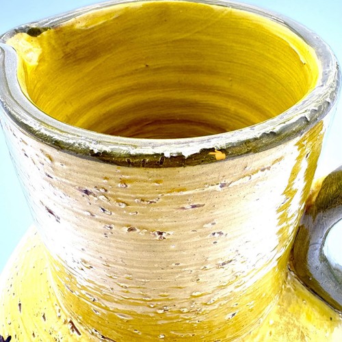 Vtg Bitossi Aldo Londi Water Pitcher & Bowl Set MCM Yellow Floral 1960’s Signed - Picture 13 of 18