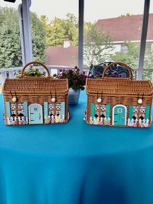 Easter Wicker Basket/Purse