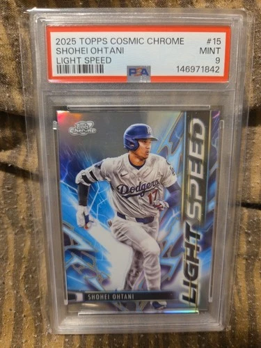 #15 Shohei Ohtani 2025 Topps Cosmic Chrome Light Speed PSA 9 LA Dodgers