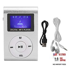 Portable Mini MP3 Music Player with Clip, USB LCD Screen, Supports 32GB