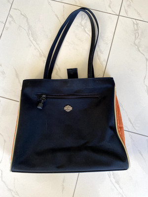 Harley Davidson Damen Handtasche Schwarz-Orange Sofort-Verkauf