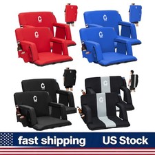 6-Position Reclining Stadium Seat 2 Pack Extra Wide Padded Cushion for Football
