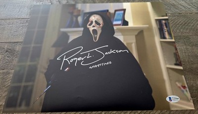 Roger L. Jackson Signed 11x14 Scream Beckett Sticker Only 