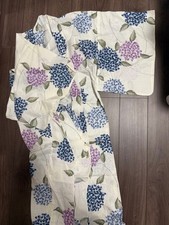 Yukata Set with Hydrangea Obi  Accessories Ladies Summer Kimono Japan