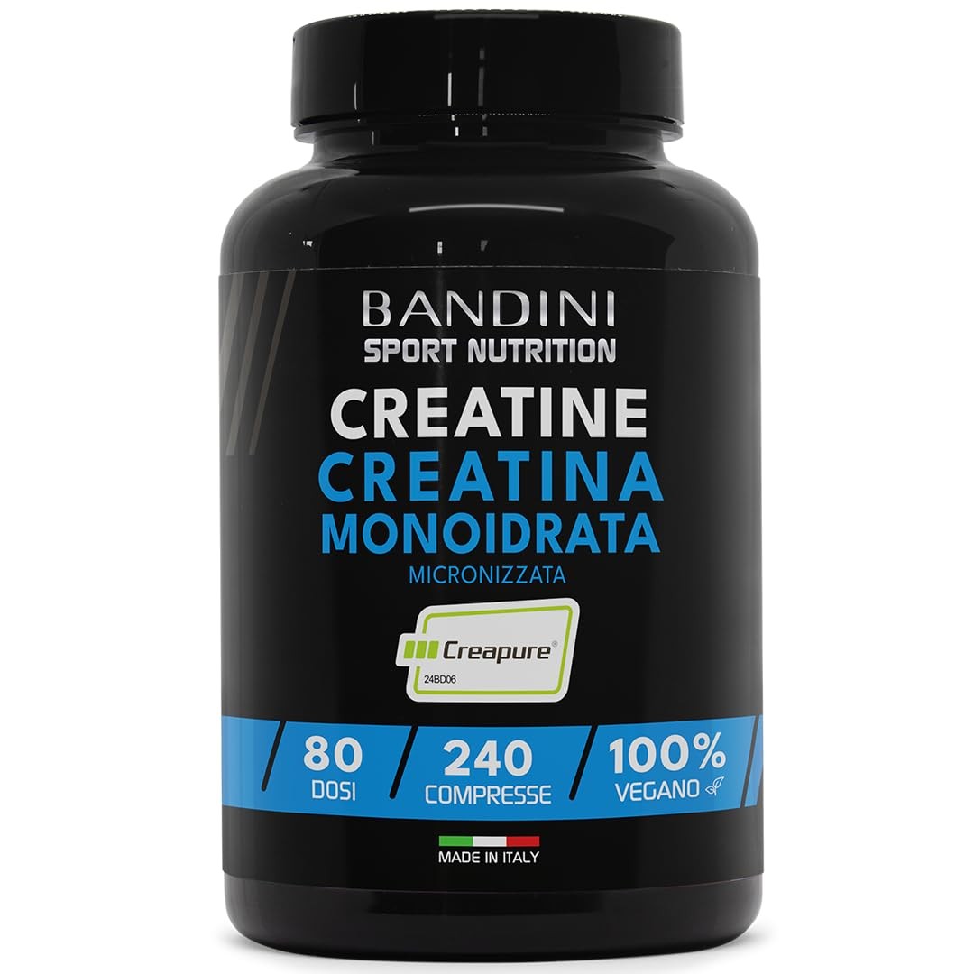 Creatina Creapure Bandini - 240 Compresse per il Tuo Glow-Up Muscolare