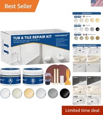 Tub and Fiberglass Shower Repair Kit White, Porcelain Tile Repair Kit Porce...