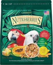 Tropical Fruit Nutri-Berries Pet Bird Food, Made with Non-Gmo and Human-Grade In