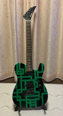 Fernandes Limited Edition T E-Gitarre Schwarz Grün Glitzer Gebraucht Top