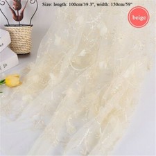 Lace Embroidery Mesh Fabric Costume Wedding Dress Tablecloth DIY Home Decor