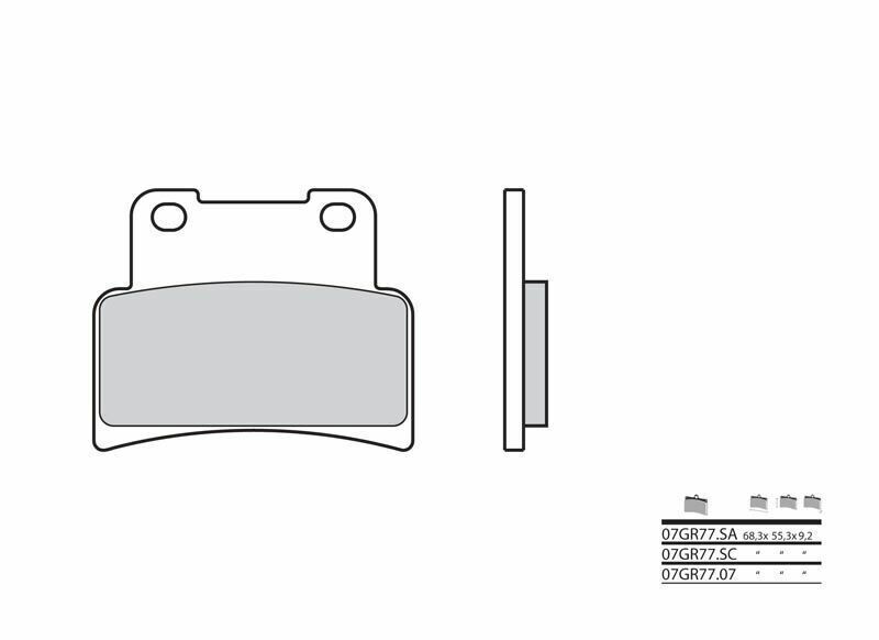Plaquettes frein avant BREMBO Aprilia Shiver 900 2017-2026 07GR77SA Sinter