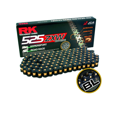 RK Chain Super Heavy Duty XW-Ring Black/Gold ZXW 525-124L (46.4KN